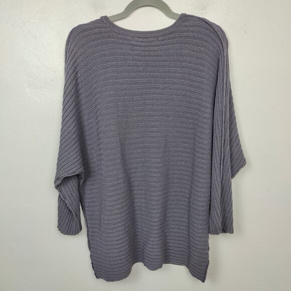 Free People Beach Imogene Sweater Womens‎ Small Purple Ribbed Oversized Slouchy - Picture 4 of 7